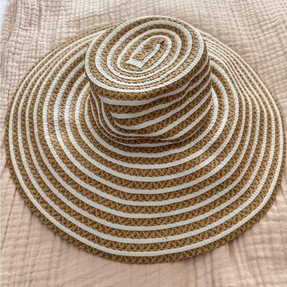 Eric Javits Striped Grosgrain Ribbon Floppy Hat - Packable - Picture 3 of 6